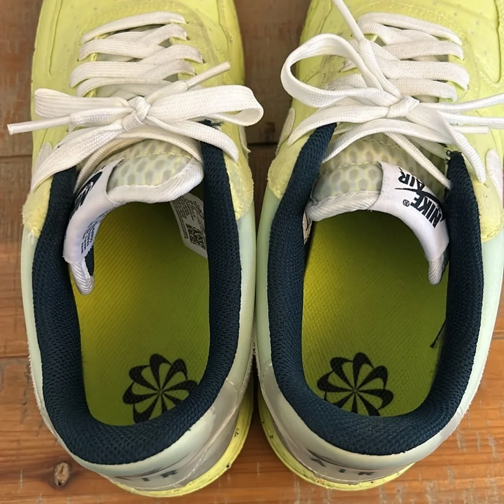 Nike Air Force 1 Crater Lt Lemon Twist White Shoes DH2521 700 Men's Size 9.5